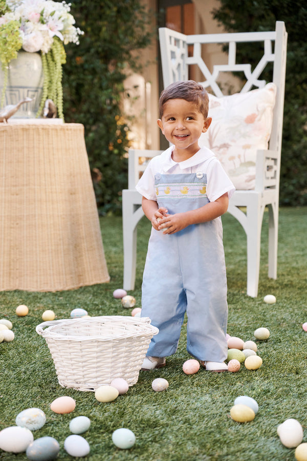 Teddy's Longall - Beale Street Blue with Duck Smocking