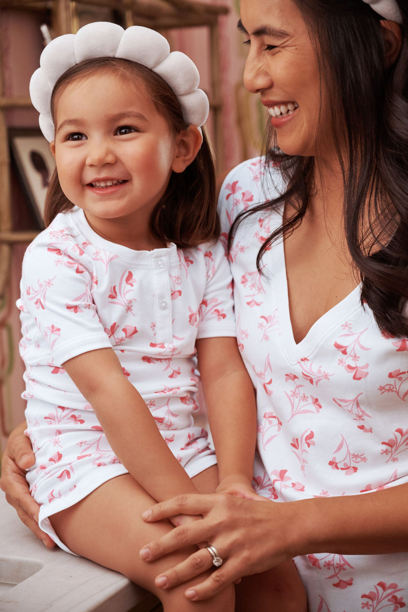 Sara Jane's Short Set - Fontaine Floral & Worth Avenue White