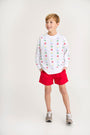 Cassidy Comfy Crewneck - Set Sail with Worth Avenue White