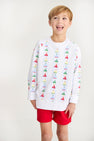 Cassidy Comfy Crewneck - Set Sail with Worth Avenue White
