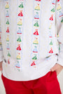 Cassidy Comfy Crewneck - Set Sail with Worth Avenue White