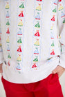 Cassidy Comfy Crewneck - Set Sail with Worth Avenue White