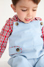 Long Sleeve Peter Pan Collar Shirt & Onesie - Woodspoint Plaid