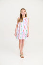 Annie Apron Dress - Bell Court Bows with Hamptons Hot Pink