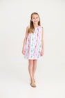 Annie Apron Dress - Bell Court Bows with Hamptons Hot Pink