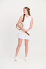 Sleeveless Maude's Polo Dress - Tradd Street Stripe with Pier Party Pink