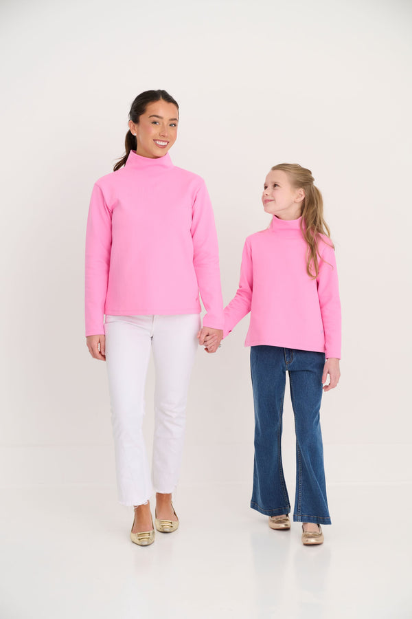Prepletic™ Finley Funnel Sweatshirt - Winter Park Pink