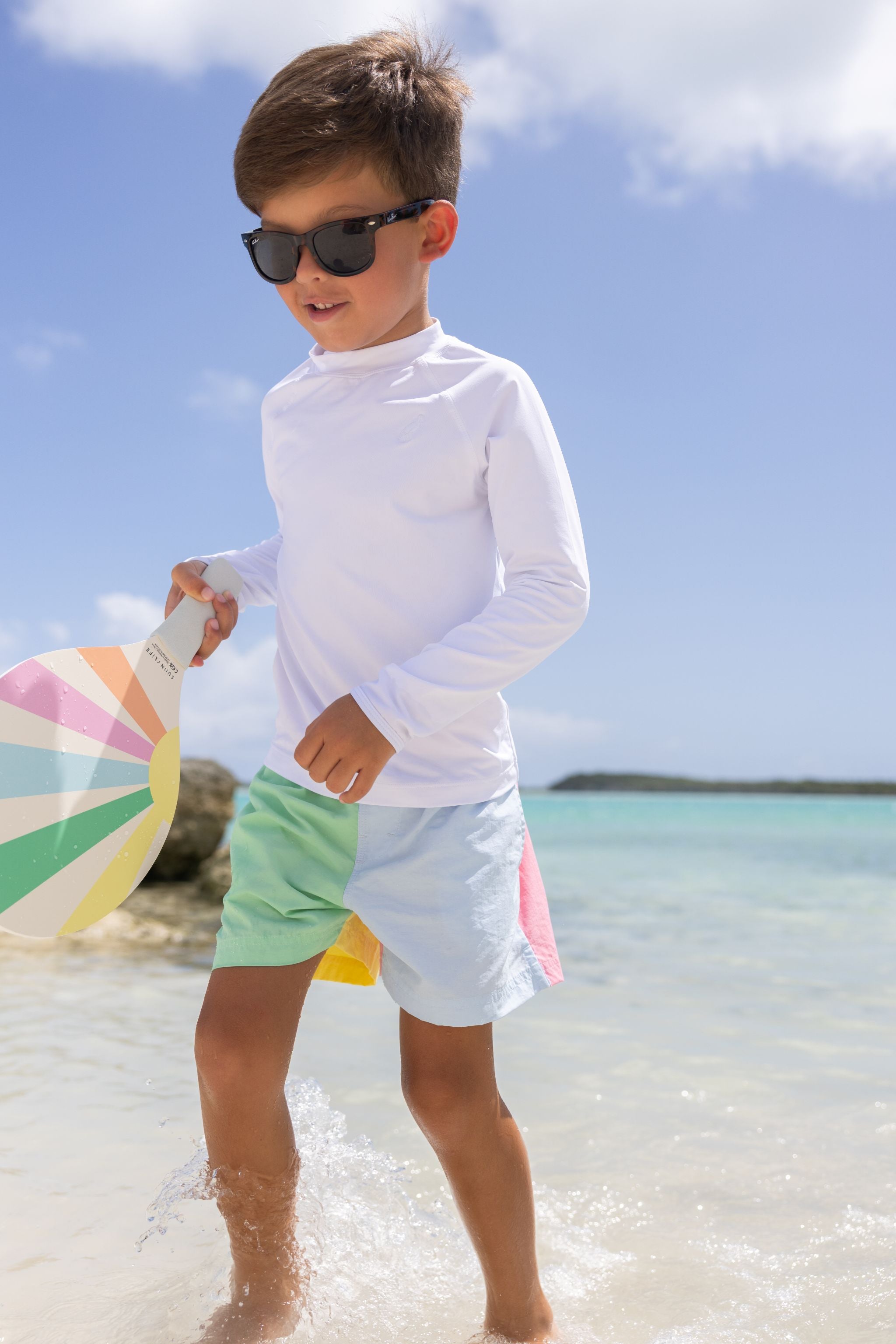 Country Club Colorblock Trunks - Grace Bay Green, Buckhead Blue, Lake