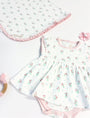 Daisy's Diaper Cover Dress - Lancaster Gate Garden with Palm Beach Pink