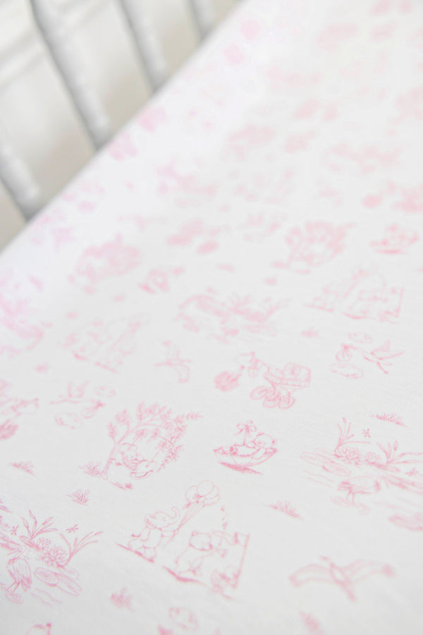 Cheeky Changing Pad Cover - Sir Proper's Sweet Arrival (Hamptons Hot Pink)