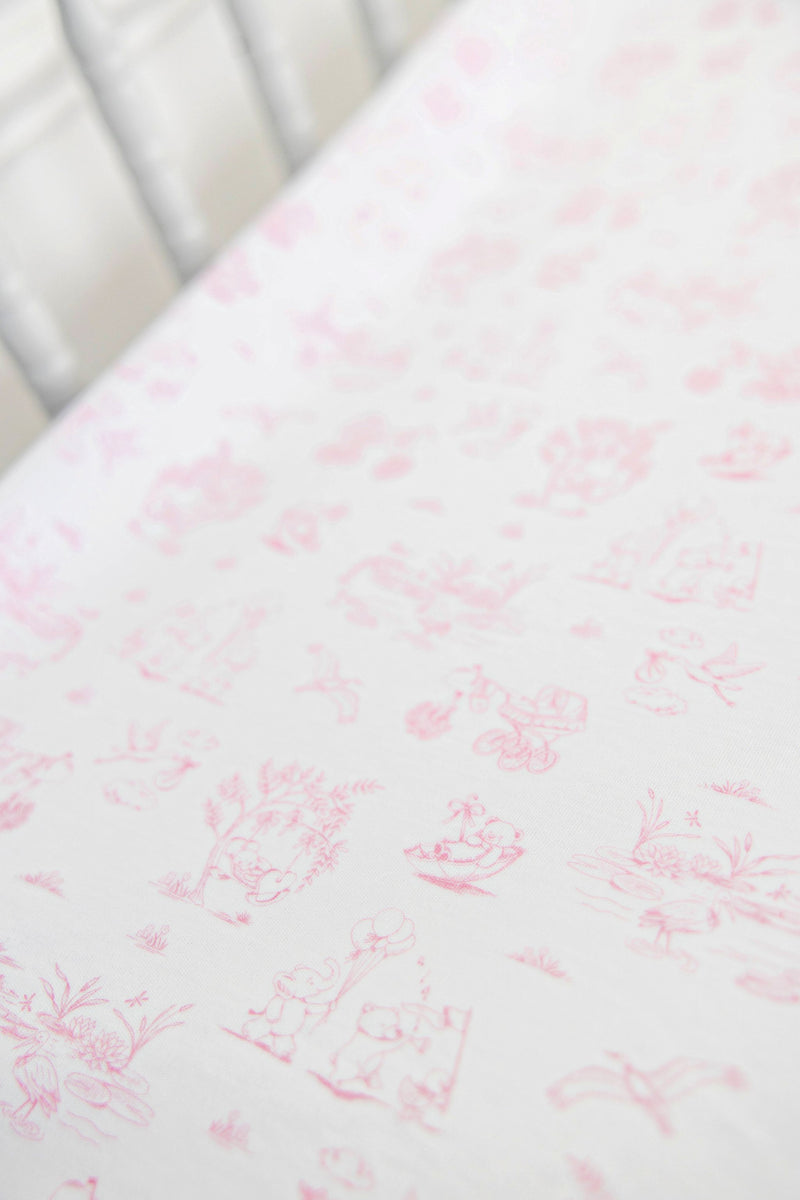 Cheeky Changing Pad Cover - Sir Proper's Sweet Arrival (Hamptons Hot Pink)