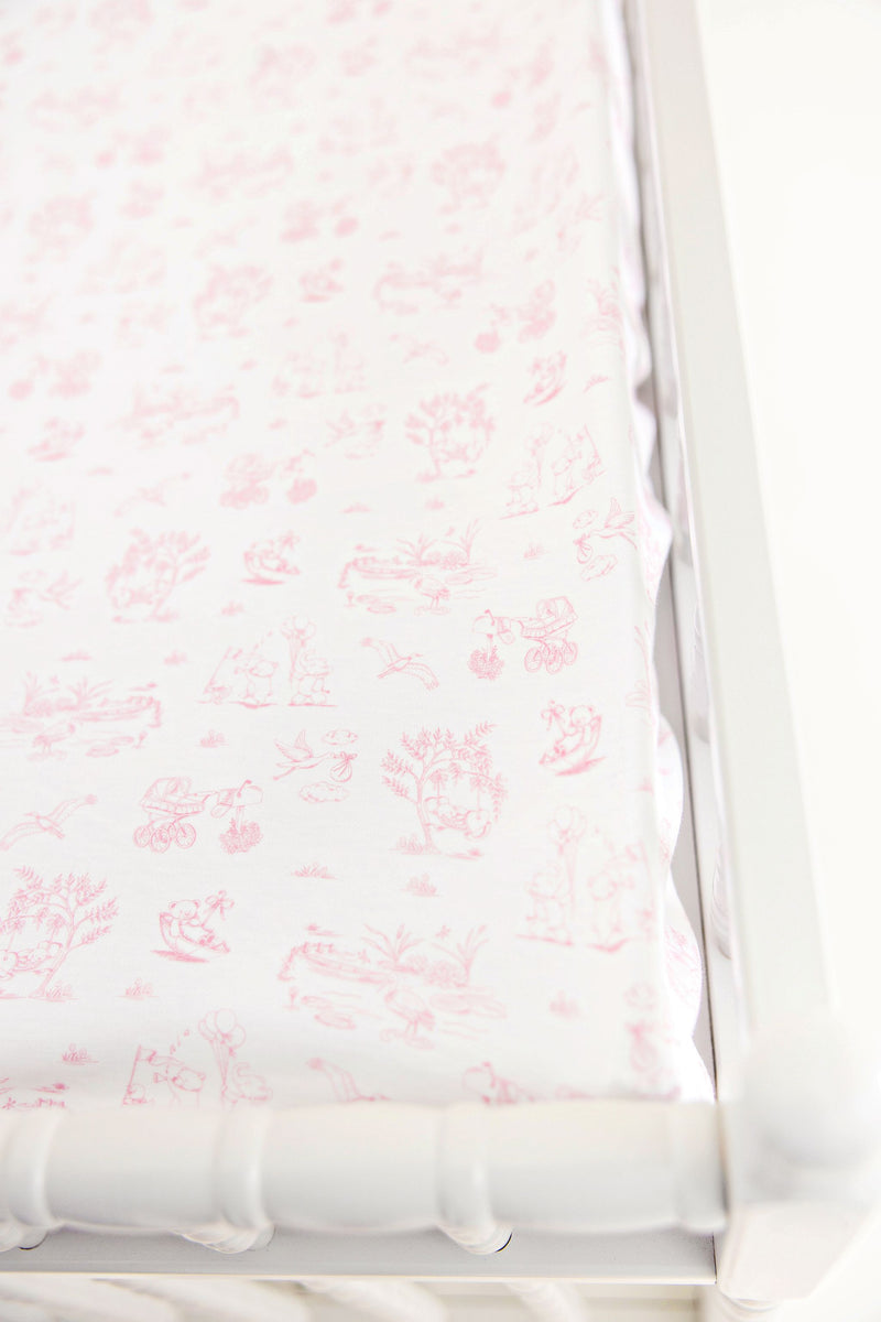 Cheeky Changing Pad Cover - Sir Proper's Sweet Arrival (Hamptons Hot Pink)