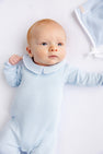 Rock Me Romper (Ribbed) - Buckhead Blue with Worth Avenue White