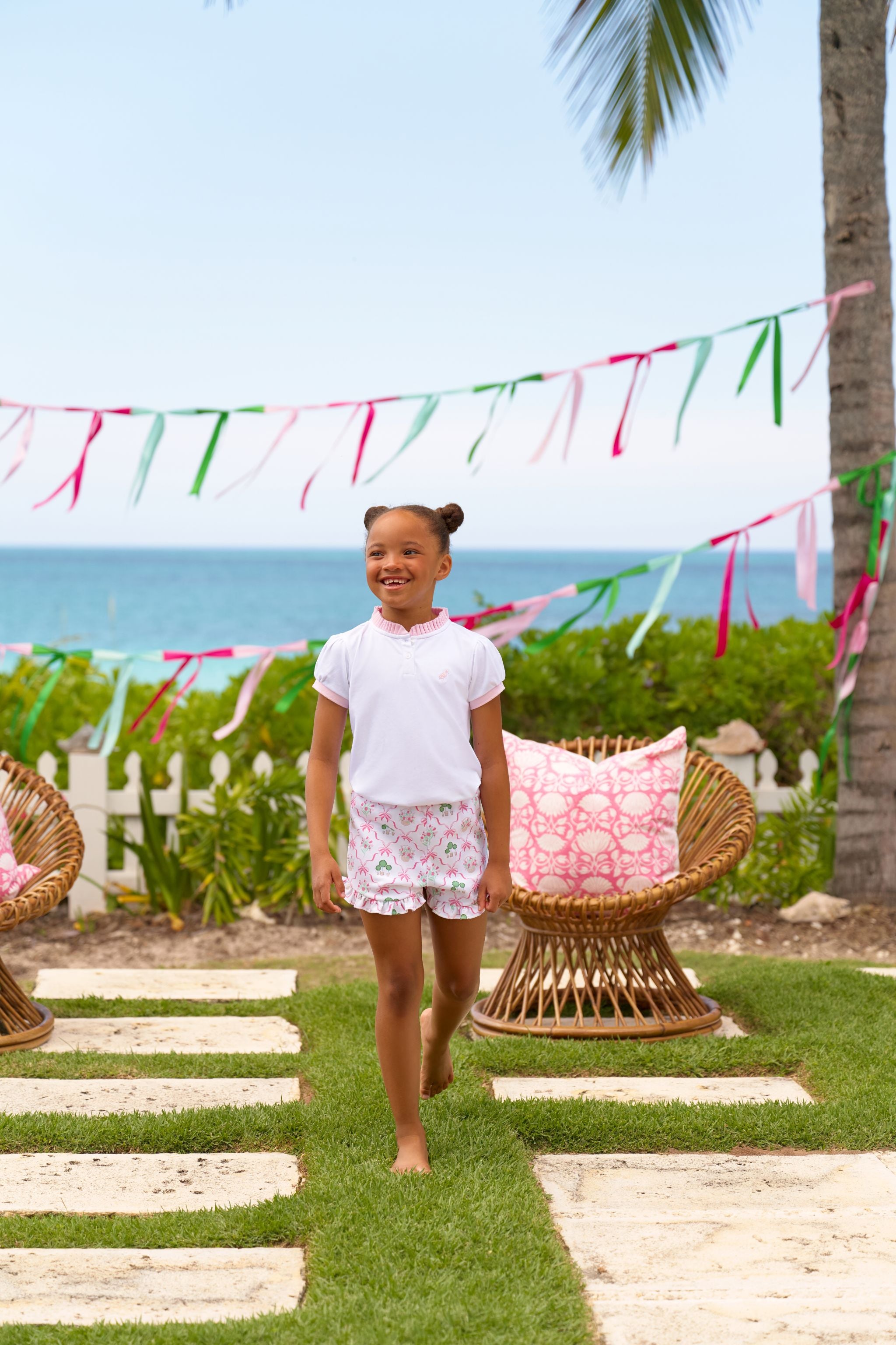 Little Miss Prim & Proper Polo & Onesie - Worth Avenue White