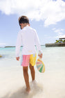 Country Club Colorblock Trunks - Grace Bay Green, Buckhead Blue, Lake Worth Yellow and Hamptons Hot Pink