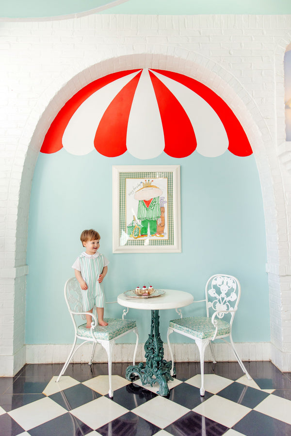 Jack Keene Jon Jon - Tally Rd. Ticking Stripe with Worth Avenue White