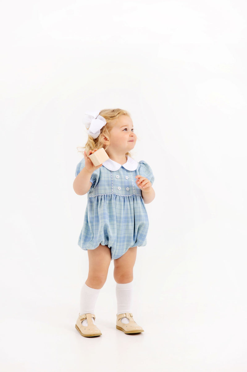 Cindy Lou Bubble - Audubon Park Plaid with Worth Avenue White