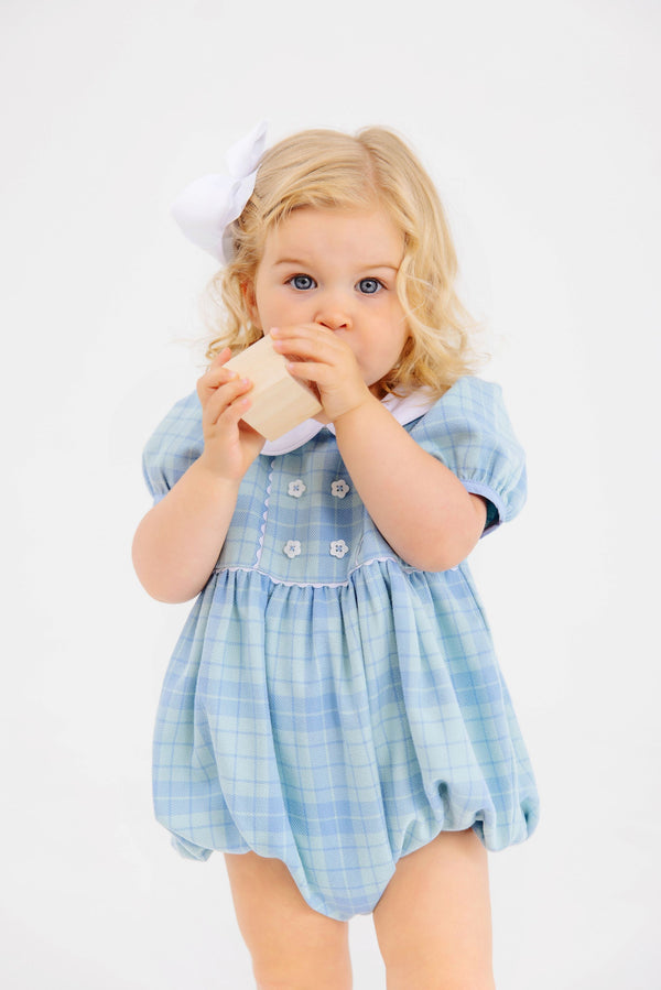 Cindy Lou Bubble - Audubon Park Plaid with Worth Avenue White
