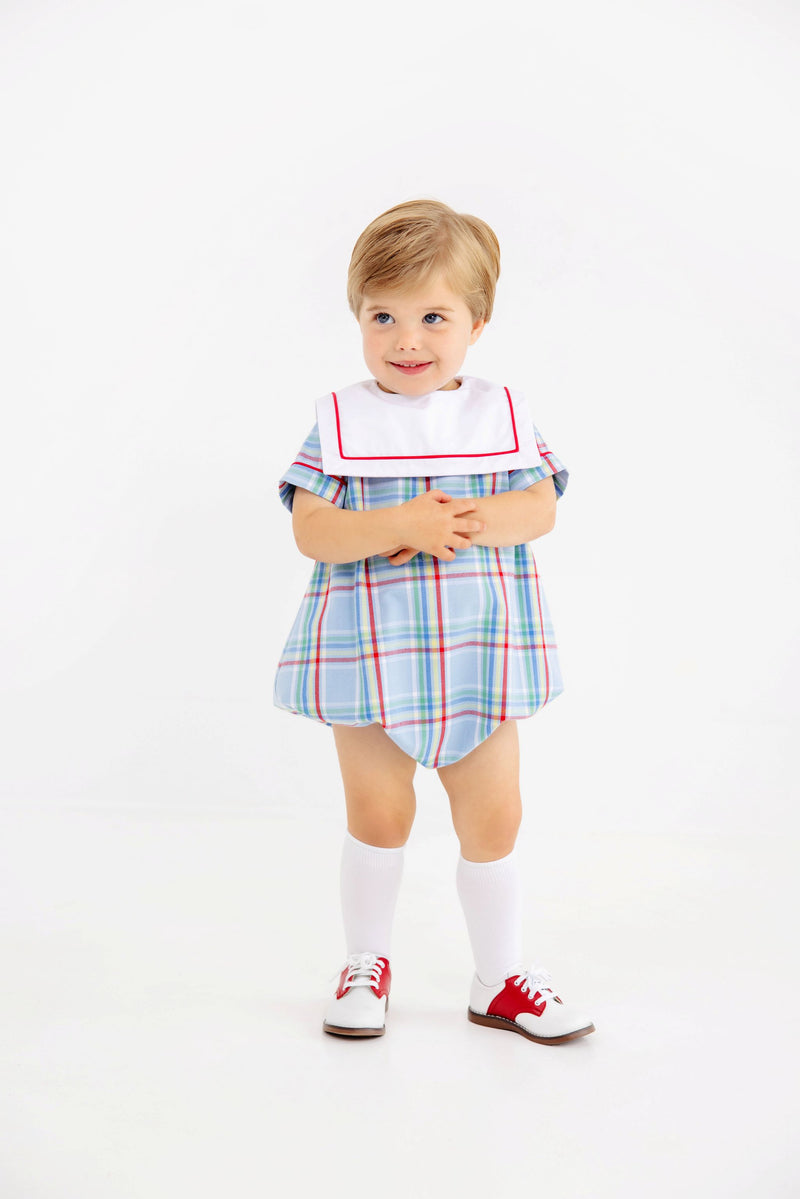 Towne's Top Sail Bubble - Kensington Court Plaid with Worth Avenue White