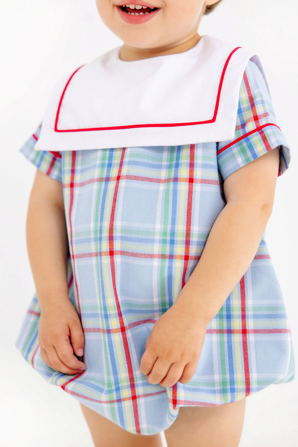 Towne's Top Sail Bubble - Kensington Court Plaid with Worth Avenue White