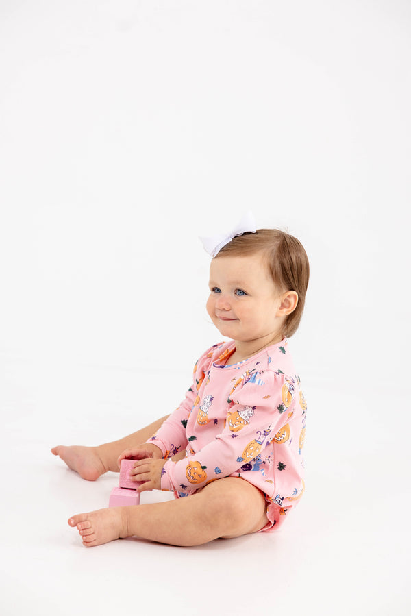 Long Sleeve Penny's Play Bubble - Candy & Critters (Sandpearl Pink)