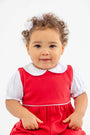 Maude's Peter Pan Collar Shirt & Onesie (Short Sleeve Pima) - Worth Avenue White