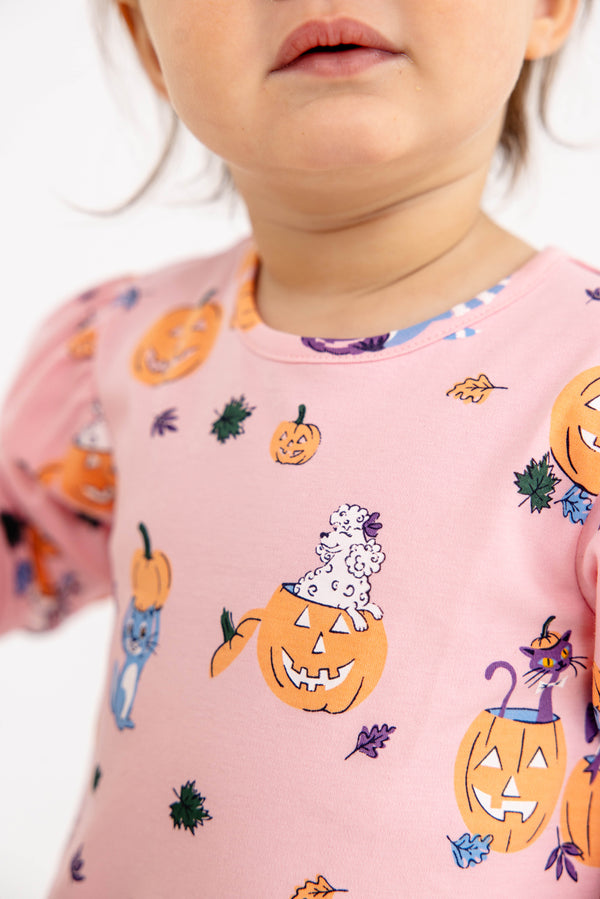 Long Sleeve Penny's Play Bubble - Candy & Critters (Sandpearl Pink)