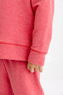 Cassidy Comfy Crewneck - Richmond Red Heathered with Nantucket Navy Stork