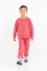 Cassidy Comfy Crewneck - Richmond Red Heathered with Nantucket Navy Stork