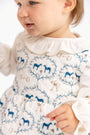 Long Sleeve Ramona Ruffle Top - Palmetto Pearl