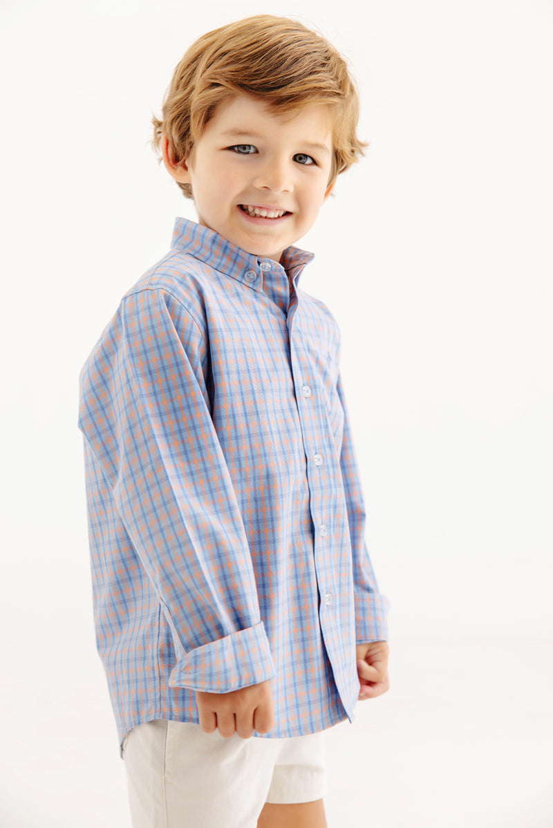 Dean's List Dress Shirt - Wheaton Windowpane with Barrington Blue Stork