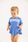 Short Sleeve Beau Bubble - Sunrise Blvd. Blue with Worth Avenue White