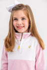 Hayword Half-Zip (Fleece) - Palm Beach Pink with Worth Avenue White