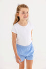 Cheryl Shorts - Sunrise Blvd. Blue Mini Gingham with Worth Avenue White Bows
