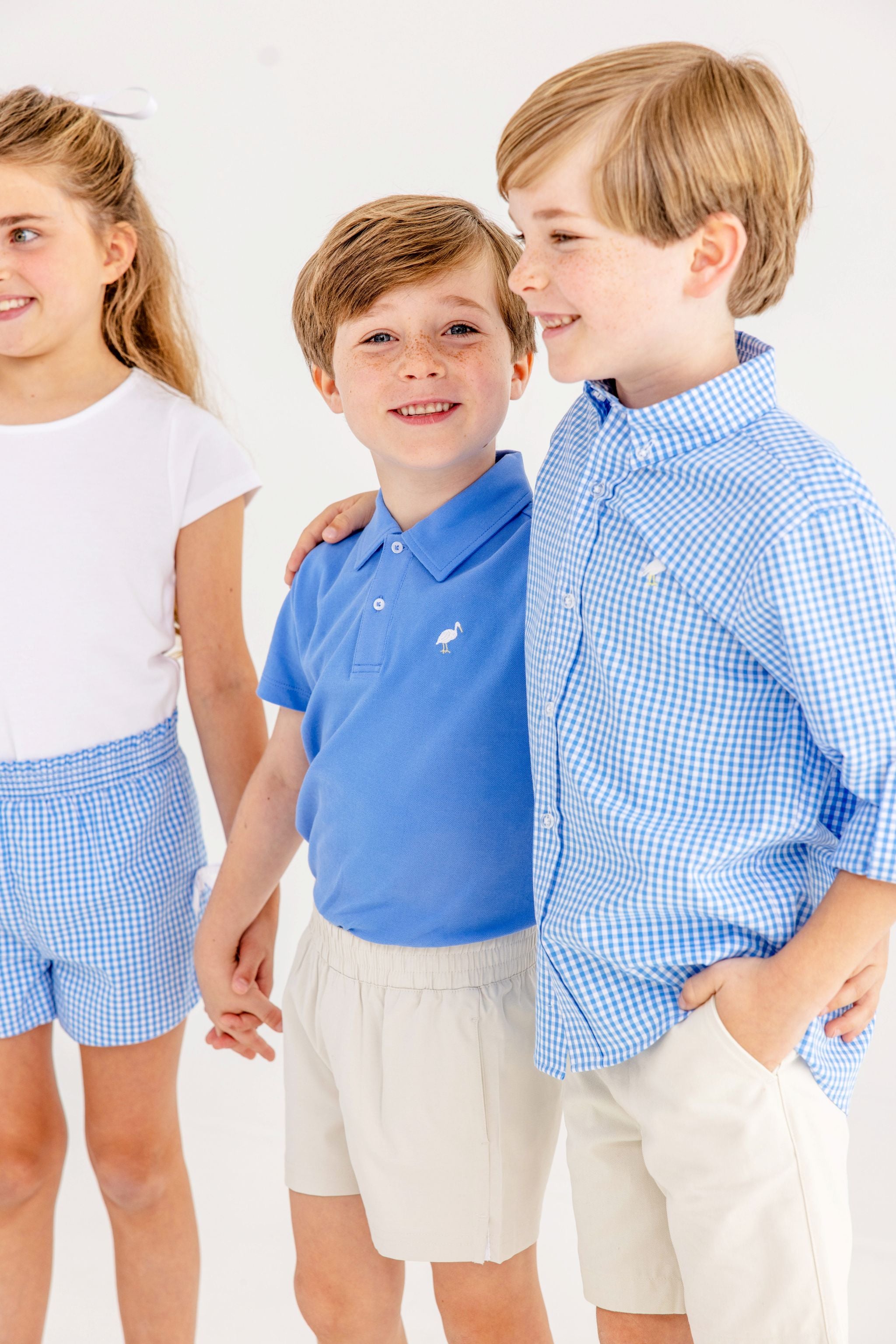 Prim & Proper Beach Polo - Sunrise Blvd Blue with Stork