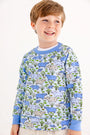 Cassidy Comfy Crewneck - Bal Harbour Hippo (Beale Street Blue) with Sunrise Blvd Blue