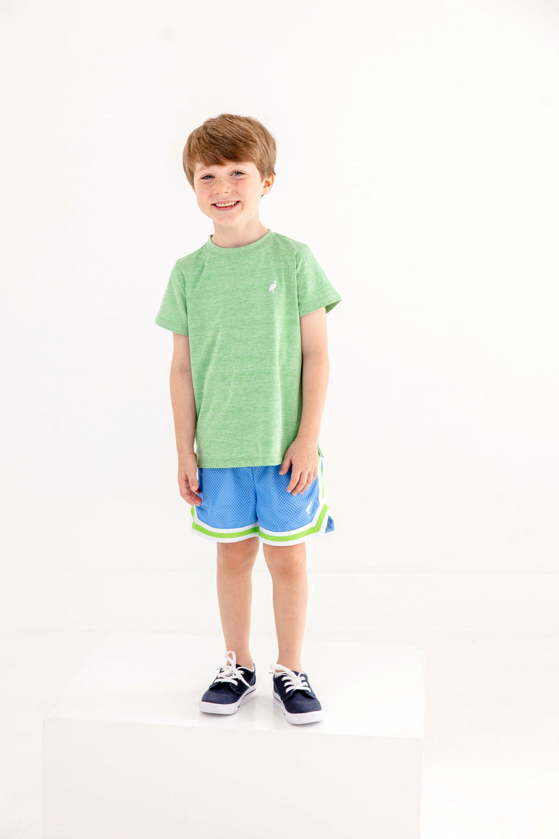 Prepletic™ Sheppy Shorts - Sunrise Blvd. Blue & Lexington Lime with Worth Avenue White