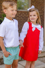 Prim & Proper Polo & Onesie - Worth Avenue White with Multicolor Stork