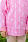Cassidy Comfy Crewneck - Bell Court Bows (Hamptons Hot Pink)