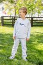 Cassidy Comfy Crewneck - Grantley Gray Heathered with Duck Applique