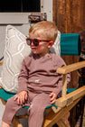 Rayburn Romper - Gray Bay Brown with Horse Embroidery