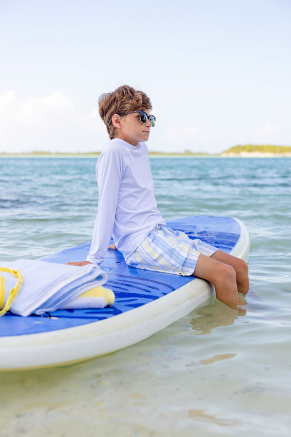 Tortola Trunks - Sobro Stripe with Worth Avenue White