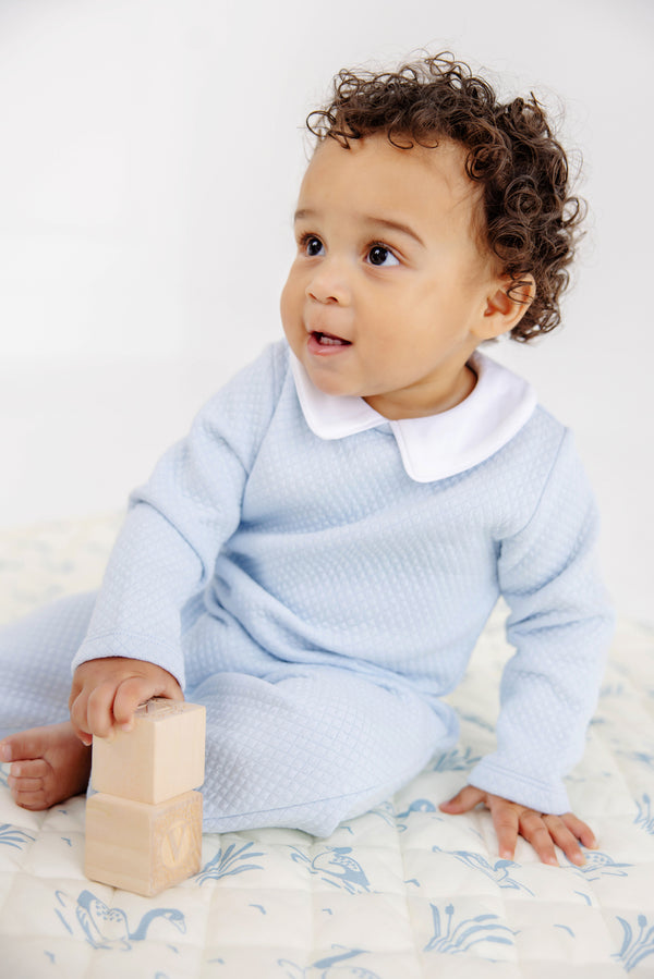 Potter Playsuit - Buckhead Blue with Worth Avenue White