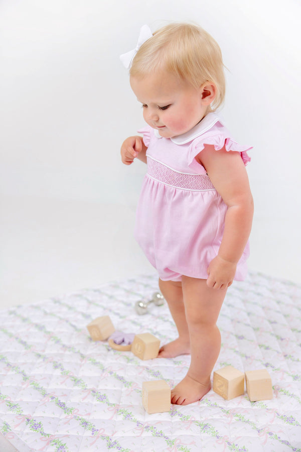 Quilted Play Mat - Fincastle Floral with Palm Beach Pink