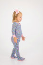 Noelle's Night Night Waffle Knit - Mountain Brook Mini Floral (Parrot Cay Coral) with Sandpearl Pink