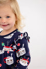 Leigh Ann Angel Sleeve Romper - Keeping Spirits Bright (Nantucket Navy)