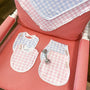 Burp Me Bib (2-Pack) - Palm Beach Pink Gingham with Worth Avenue White