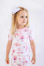 Sara Jane's Short Sleeve Set - Fall on Fincastle Road with Seashore Sherbet