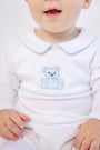 Robbins Romper - Worth Avenue White with Buckhead Blue & Bear