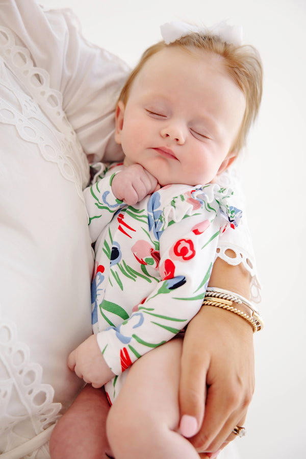Long Sleeve Wendy Onesie - Fair Street Floral
